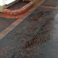 Brick work and asphalt driveway